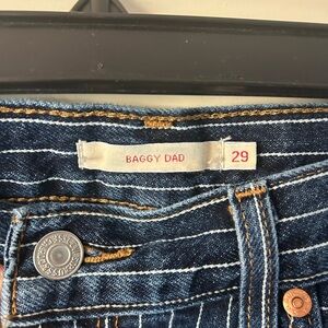 Levi’s pin stripe Baggy Dad Jeans Sz 29